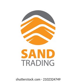 Vector logo of sand mining and trading