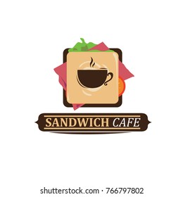 Vector Logo Sandwich  Cafe and Restaurant