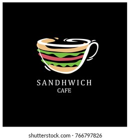 Vector Logo Sandwich  Cafe and Restaurant