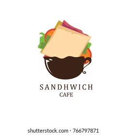 Vector Logo Sandwich  Cafe and Restaurant