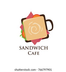 Vector Logo Sandwich  Cafe and Restaurant