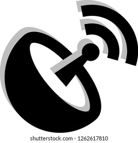 Vector logo satellite on a white background.