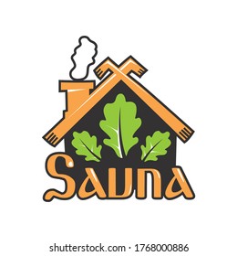 Vector logo of sauna, bath and bathhouse