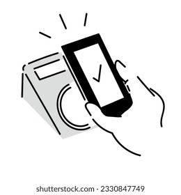 vector logo scan barcode via smartphone