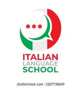 Vector logo of the school, Italian language courses