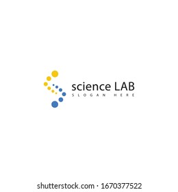 vector logo science lab with an S shape like a liquid bio lab.