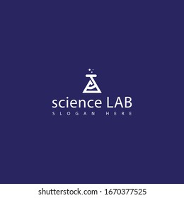 Vector Logo Science Lab With Simple And Luxurious Bottle Shapes.