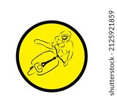 vector logo scooter with yellow background