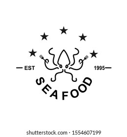 Vector logo  Seafood,logo suitable for Seafood restaurant,restaurant icon,Seafood icon.template logo restaurant 