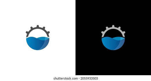 VECTOR LOGO SERVICE ABOUT WATER COLOR GRADATION
