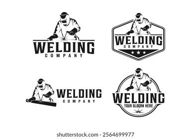 Vector logo of the service, welding workshop. logo vector template