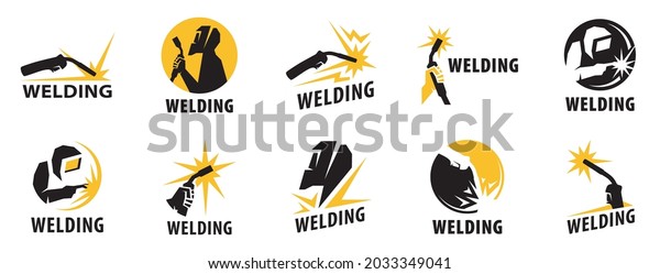 Vector logo of the\
service, welding\
workshop