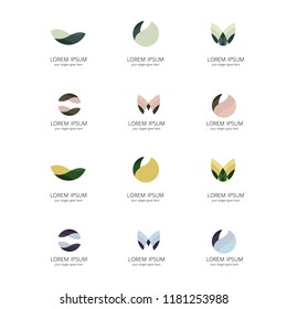 Vector logo set elements