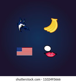 vector logo set icon for company, team sport or social charity with eps 10 format