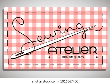 Vector logo. Sewing atelier.