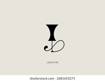 Logotipo de Vector en forma de lámpara o letra "b". Logotipo minimalista elegante.