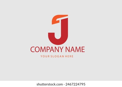 Vector logo in the shape of the letter "j". Elegant minimalist logo.