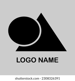 Vector logo in the shape of a moon and the shape of a pyramid or mountain symbol that symbolizes greatness, freedom, balance and growth