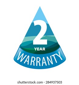 vector logo in the shape of a triangle 2-year warranty