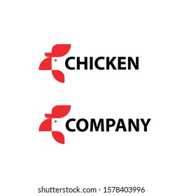 vector logo shaped deformed chicken head that can be used by companies