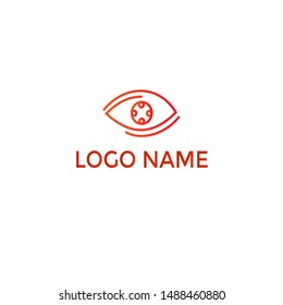 vector logo shaped eye on a white background