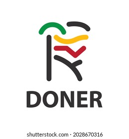 Vector logo of shawarma and doner kebab