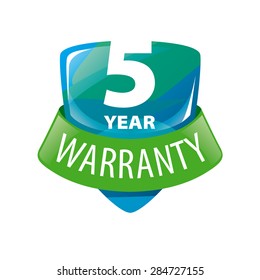 vector logo shield 5-year warranty