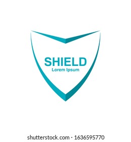 Vector logo shield for security company. Protection symbol on white background.