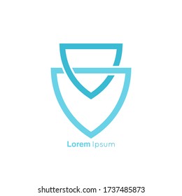 Protector de logotipo vector para la compañía de seguridad. Símbolo de protección sobre fondo blanco.