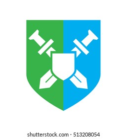 Vector Logo of Shield with Swords