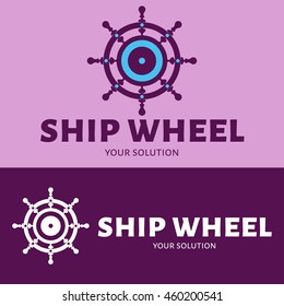 vector logo ship wheel