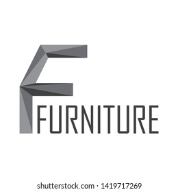 vector logo for shop selling furniture, sofa and wardrobe