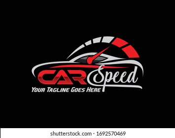 A vector logo sign for car speed company business