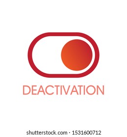 Vector logo, sign of deactivation and inactivity of the account