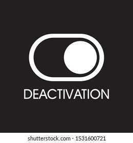 Vector logo, sign of deactivation and inactivity of the account