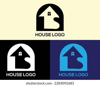Vector logo sign design template in simple linear style - home decor store emblem, scandinavian and minimal interior decoration, accessories and objects - house shape symbol, heart, leaves, frames