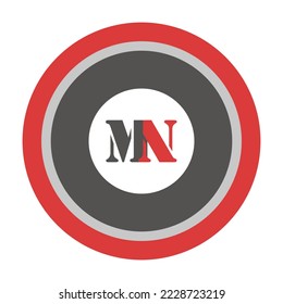 Vector logo. Sign on a white background. Art design. Figure. Symbol and letter M and N. Vector drawing. Name of the company. Logo. Graphic element. Design. Illustration.
