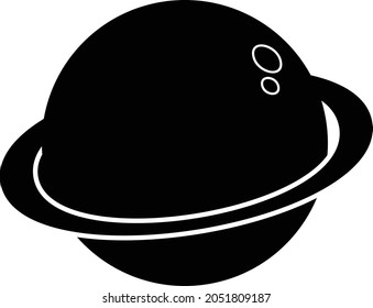 Monograma del símbolo del logotipo del vector Planeta aislado en fondo blanco
