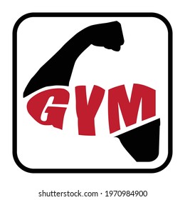 Vector Logo of Silhouette Biceps Muscle 