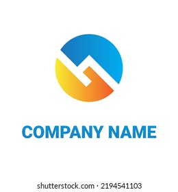 vector logo simple circled suitable for housing or mountain products.