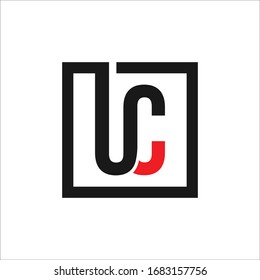 vector logo simple initial UC