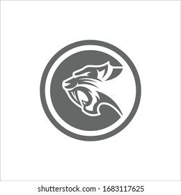 vector logo simple tiger initial C