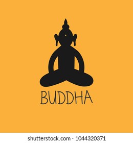 Vector Logo Sitting Buddha Stock Vector (Royalty Free) 1044320371 ...