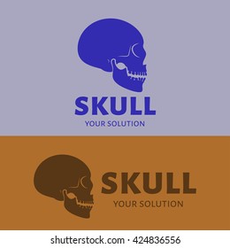 Vector logo skull. 