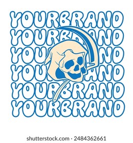 Vector logo of a skull head