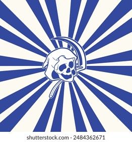 Vector logo of a skull head