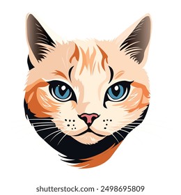 A vector logo of a sleek cat head—ideal for pet brands, merchandise, and professional use. Its clean design adds a touch of modern elegance to any project