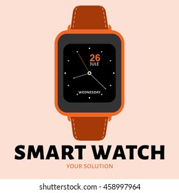 Vector logo smart watch. Logo in the form of smart watches