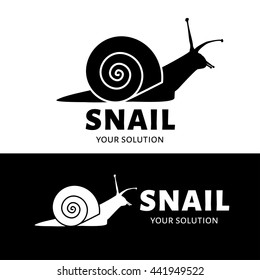 Vector logo snail. Brand logo in the shape of a snail