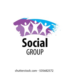 vector logo social group